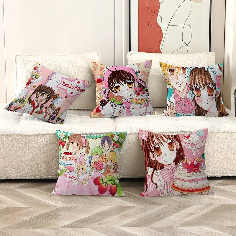 Anime Yumeiro Patissiere Cushion Cover Pillow Cover Decor Pillowcase Printed Cushion Case For Couch