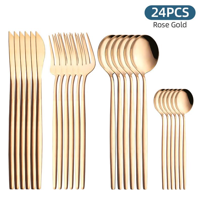 Zhi Shi Edelstahl 24-teiliges Besteckset