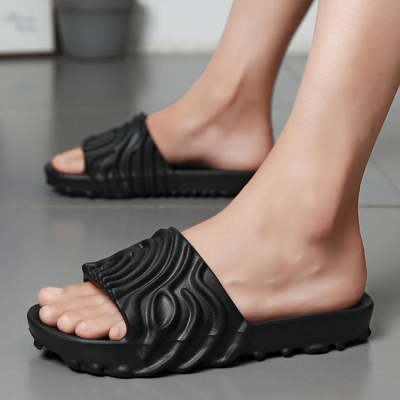 Modne Duże Rozmiary 46 Męskie Kapcie Masujące Dla Par Domowe Buty Łazienkowe Antypoślizgowe Męskie Luksusowe Klapki Letnie Buty Plażowe Miękkie