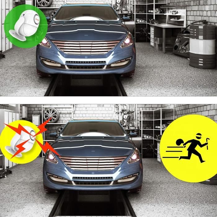 Alarme - tiiwee - a2 - détecteur de mouvement - 120 db - sans fil - extensible