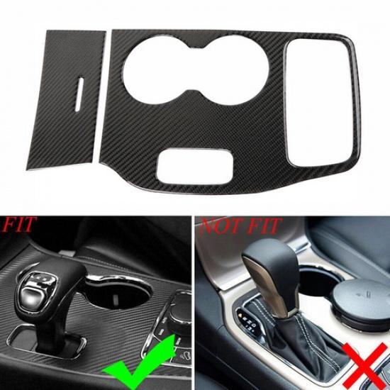 Carbon Fiber Gear Shift Panel Cover Fit For Jeep Grand Cherokee 2014 -15 Limited