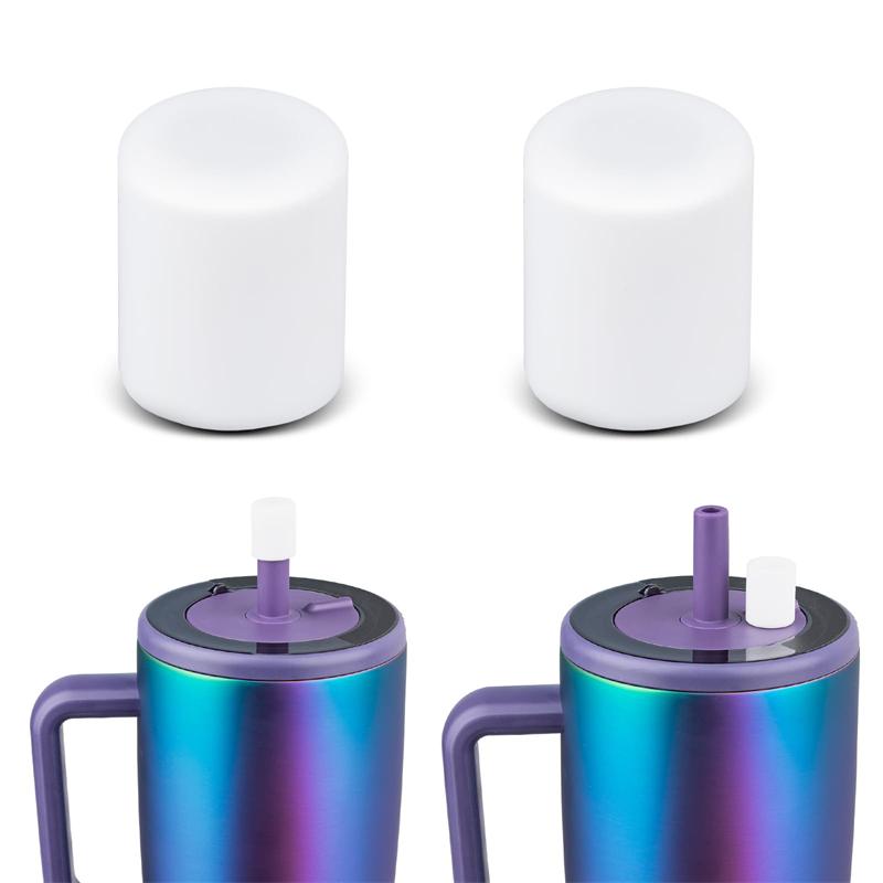 

2 Pcs Magnetic Straw Caps For BrüMate All Era And Resa Tumblers Silicone Straw Caps Toppers Silicone Straw Covers Protector белый
