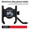 Aluminum Alloy Motorcycle Bike Mobile Phone Holder Gps Stand Holder Handlebar Phone Bracket Mounting Clip