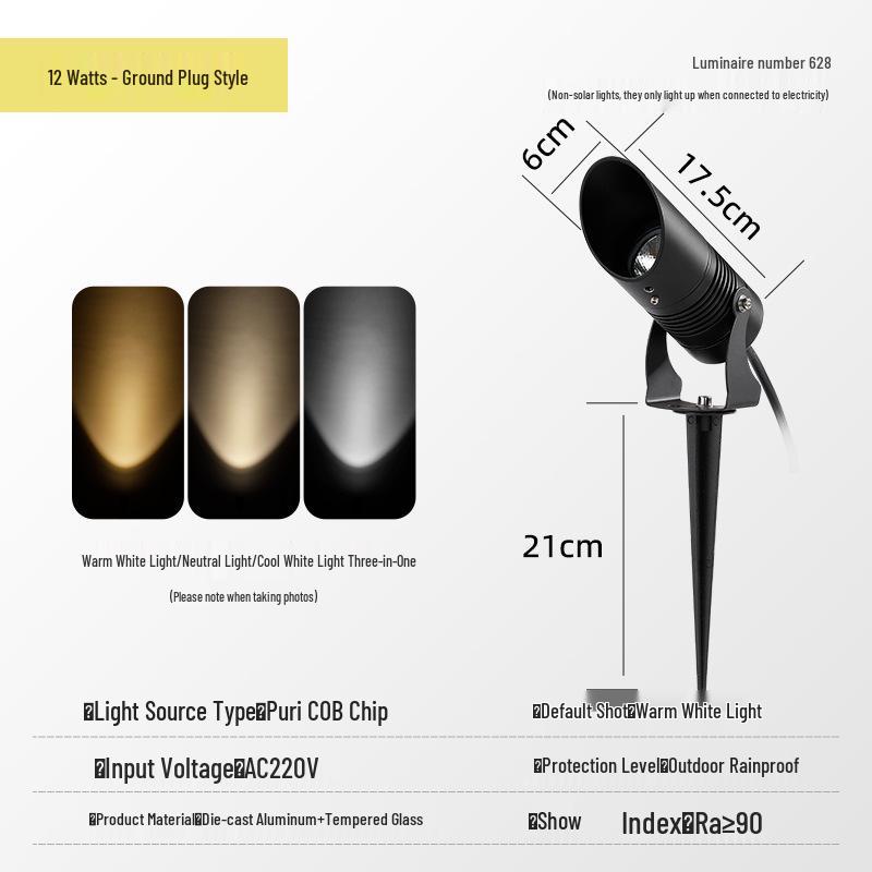Waterproof LED Landscape Spotlights for Outdoor Trees and Garden Decoration with Ground Spike