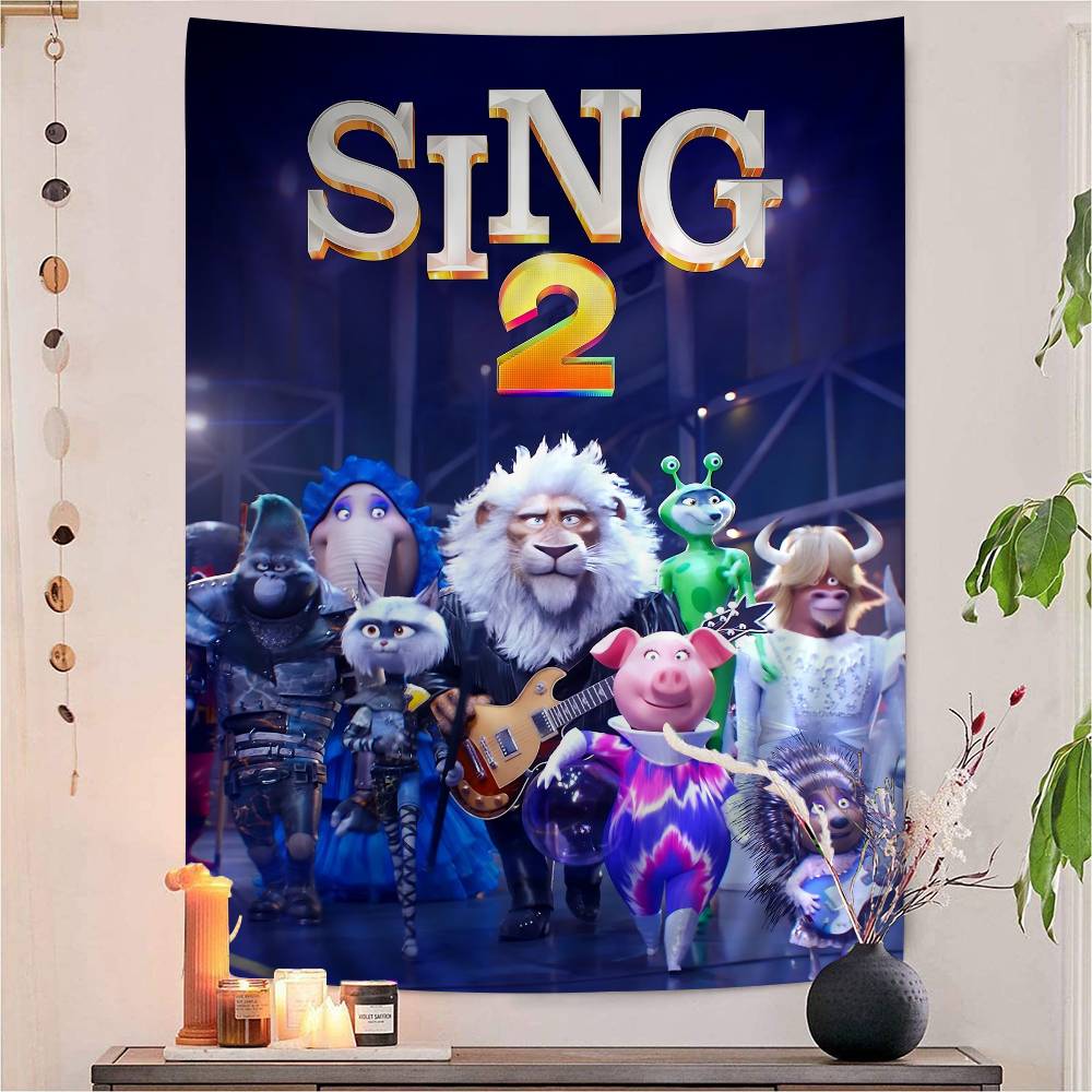 

Classic SSing Movie Colorful Tapestry Wall Hanging Hanging Tarot Hippie Wall Rugs Dorm Wall Art Decor 74x94cm(29x37in)