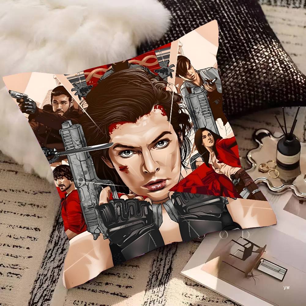 Resident-Evil 8 Village Game Pillow Case Square Pillow Bedroom Sofa Leisure Comfort Cushion Car Living Room Home Decoration