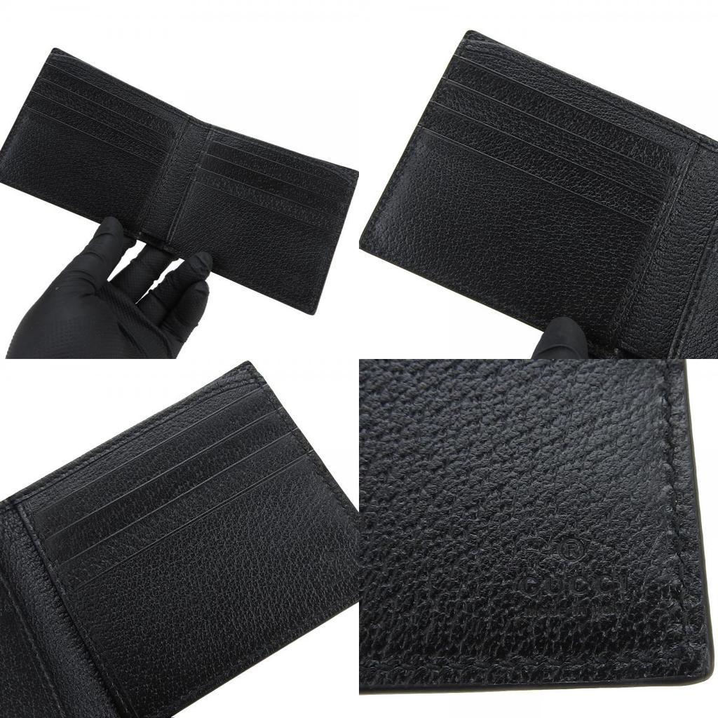Used GUCCI Bill Compartment 428726 GG Marmont leather black black Card Case