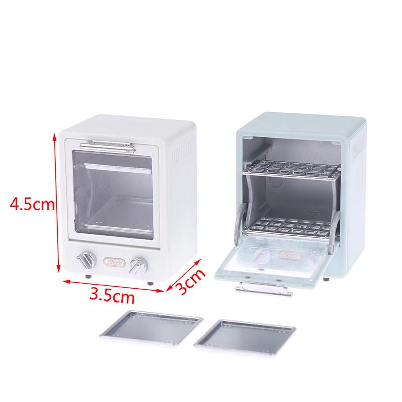 Simulation Miniature Dollhouse Oven Kitchen Baking Dish Bread Coffee Machine Model Doll Mini Furniture Toy Decor