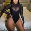 Sex Underwear Long Sleeves Sexy Backless Fake Meat One-piece Black Silk Hollow Mesh Coat