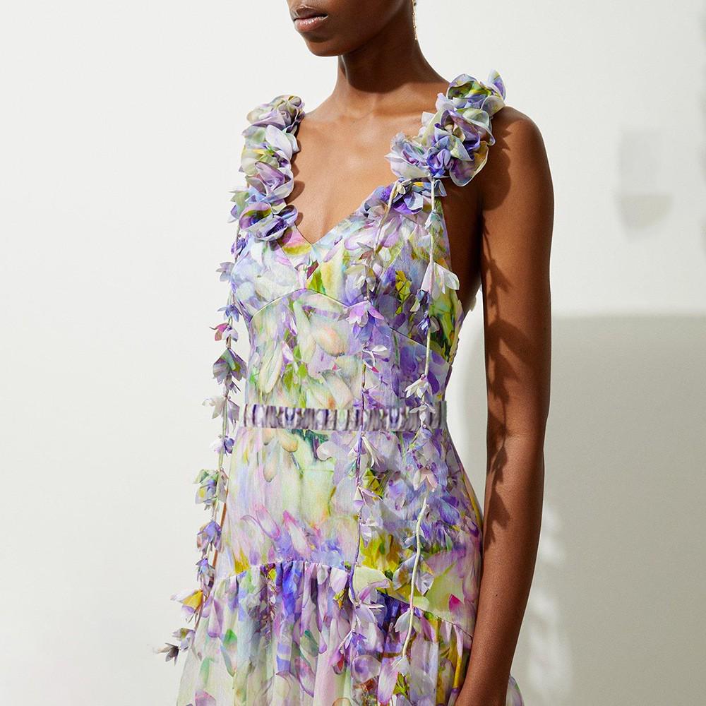 2024 Europejski i Amerykański Jednoczęściowy Kostium Kąpielowy ze Sznurowaniem z Aplikacją w Stylu Wróżki