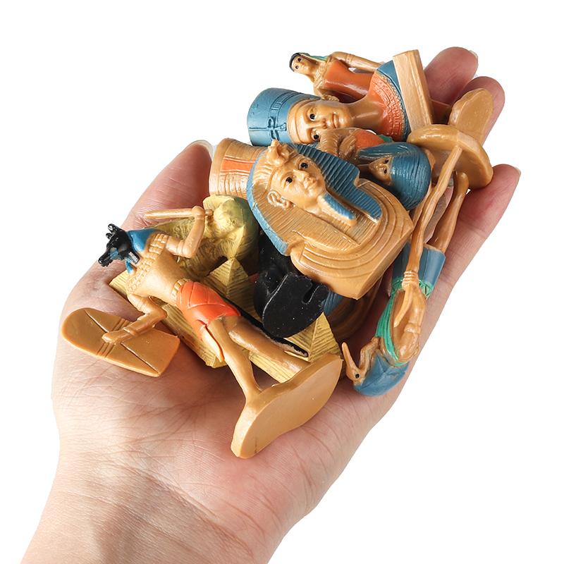 Oenux Ancient Egyptian Mummy Box Sphinx Pyramid Bastet Taj Mahal Landmark Great Wall Colosseum Model Set Action Figure Toy Gift