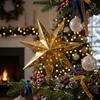 Hollow Out Christmas Hanging Decoration DIY Christmas Tree Ornament Paper Star Pendant  Christmas