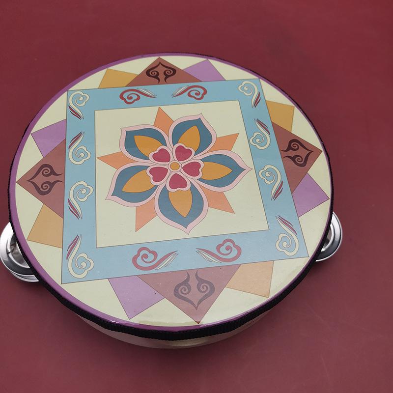 6-Inch Dunhuang Style Tambourine: Ancient Performance Hand Drum & Orff Instrument