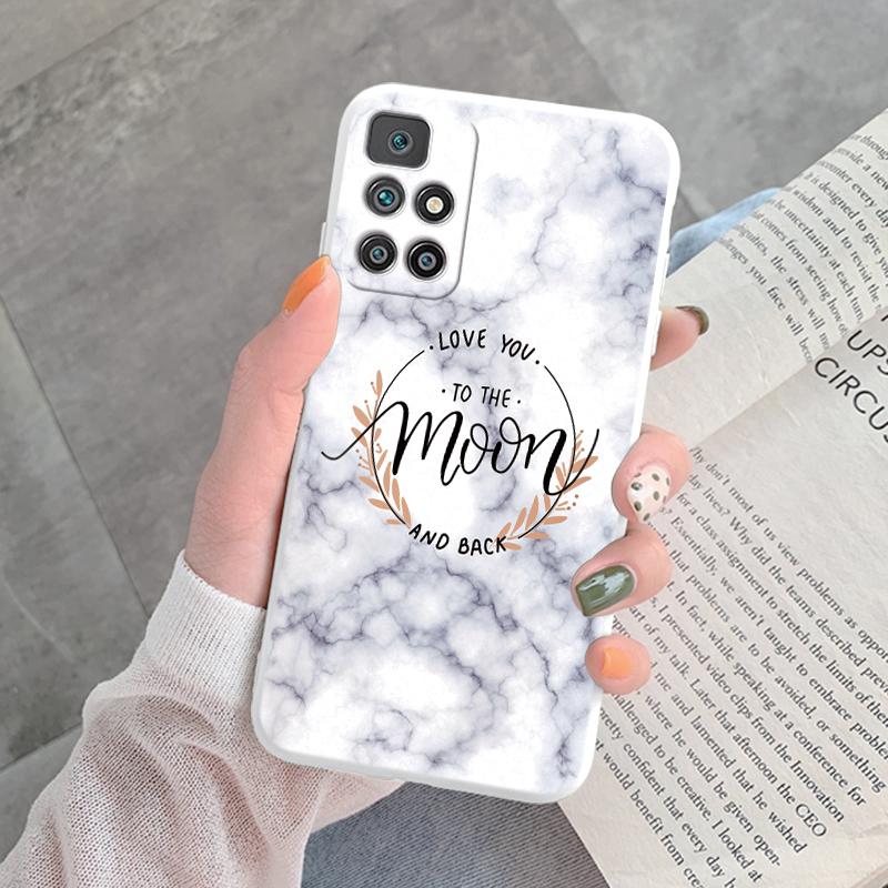 Marble Pattern Phone Case For Redmi 10 Redmi10 Protective Cover Case Pink Gold Marble Soft Silicone Funda For Xiaomi Redmi 10