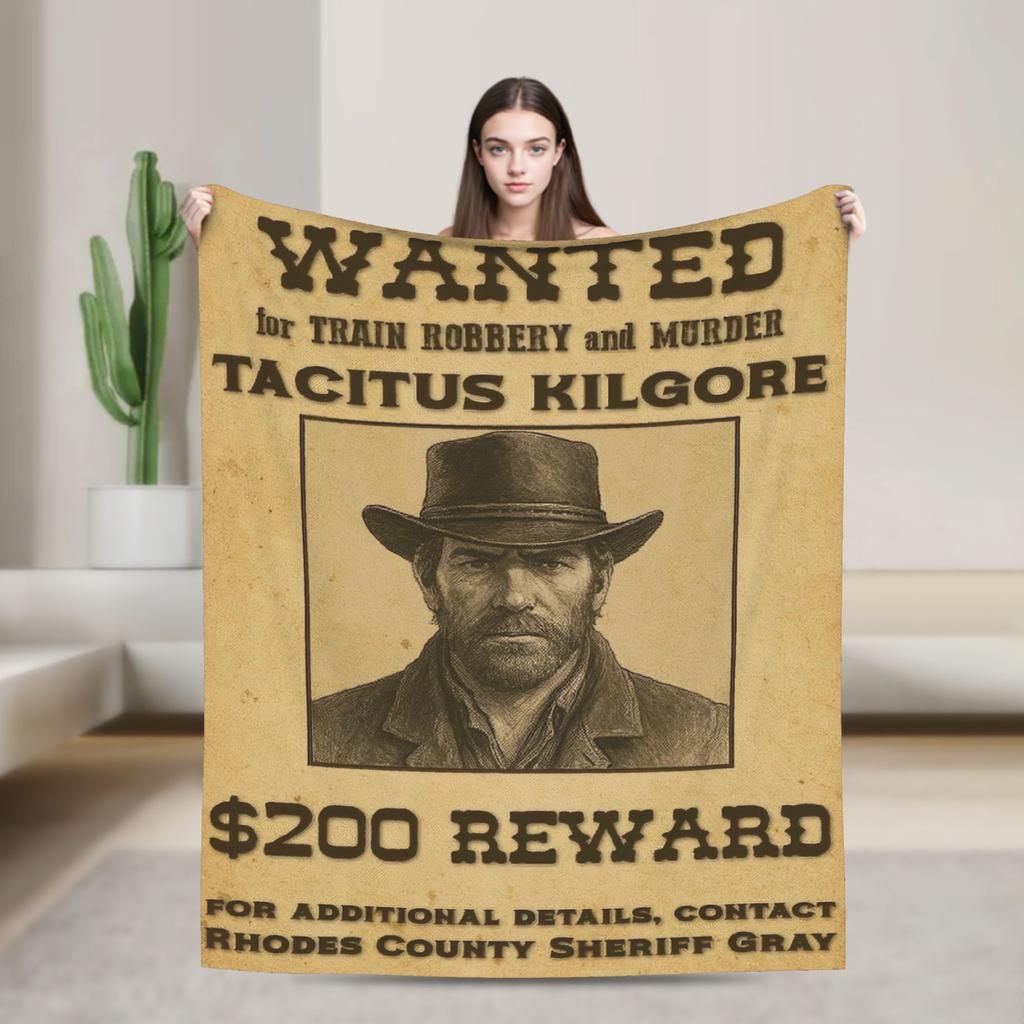 Arthur Morgan West Cowboy Action King Game Character Blanket Red Dead Redemption Plush Bedding Throws For Bedroom Flannel Cover