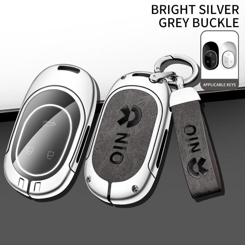 Nio Car Key Case for ES6, ET5, EC6, ES8, ET7, ES7 - Premium Shell & Buckle Holder