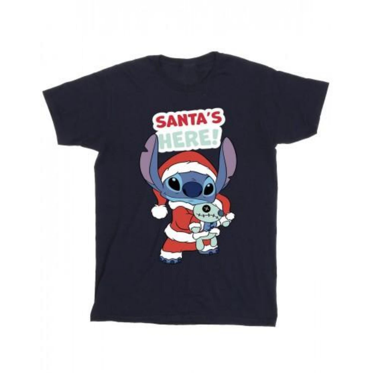 

Disney Mens Lilo & Stitch SantaÂ´s Here T-Shirt S чёрный