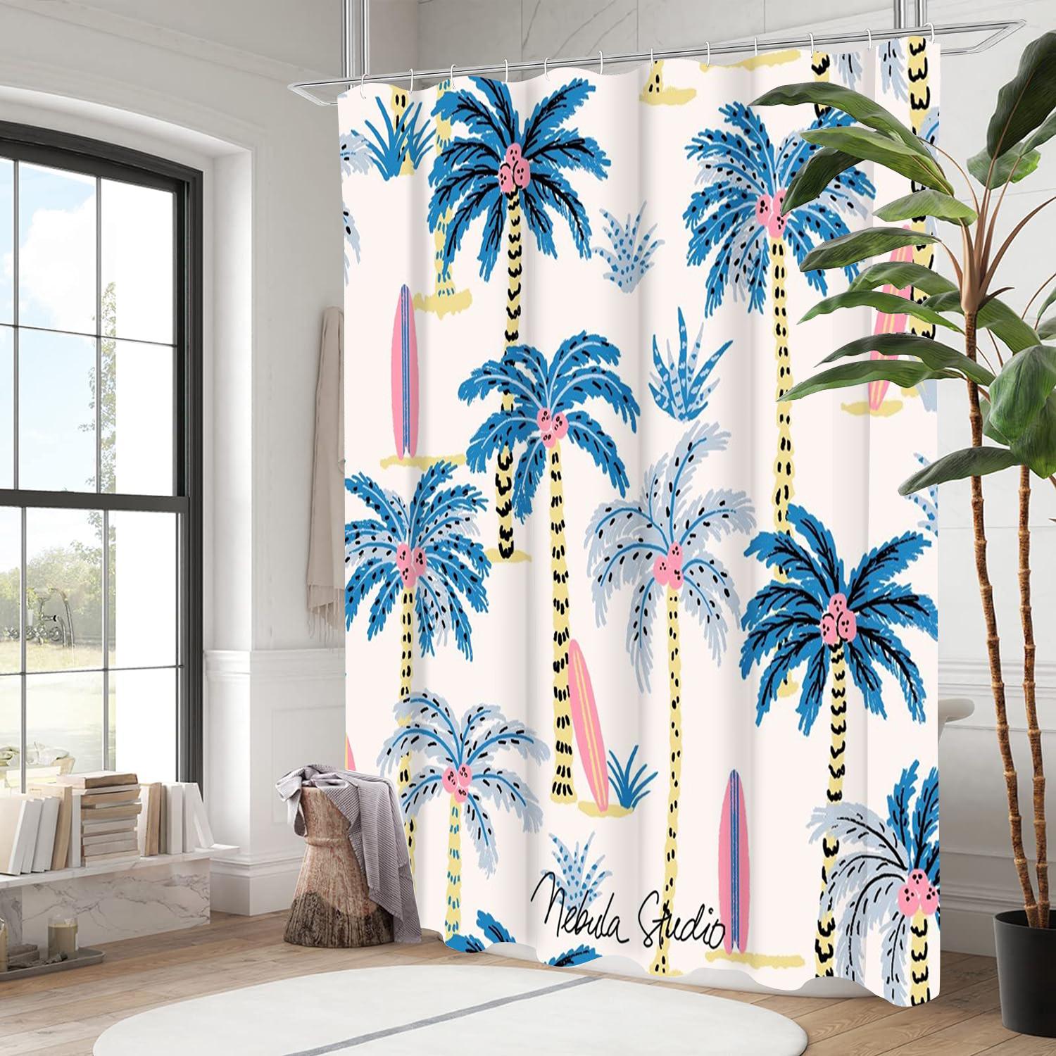 

Plant And Floral Bathing Curtain Bathroom Letters Shower Curtain Waterproof With 12 Hooks Fishes Home Deco Free Ship W60H190(CM)-1 Pcs
