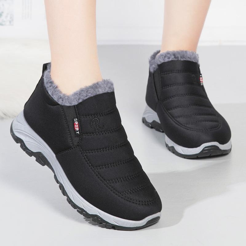 New Cotton Shoes Cotton Boots Plus-size Boots Fleece and Thickened Ankle Boots Warm Snow Boots