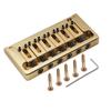 Musiclily Ultra 10.5mm Brass Fixed Hardtail Bridge for 6-String StratTelecaster Electric Guitars, Gold