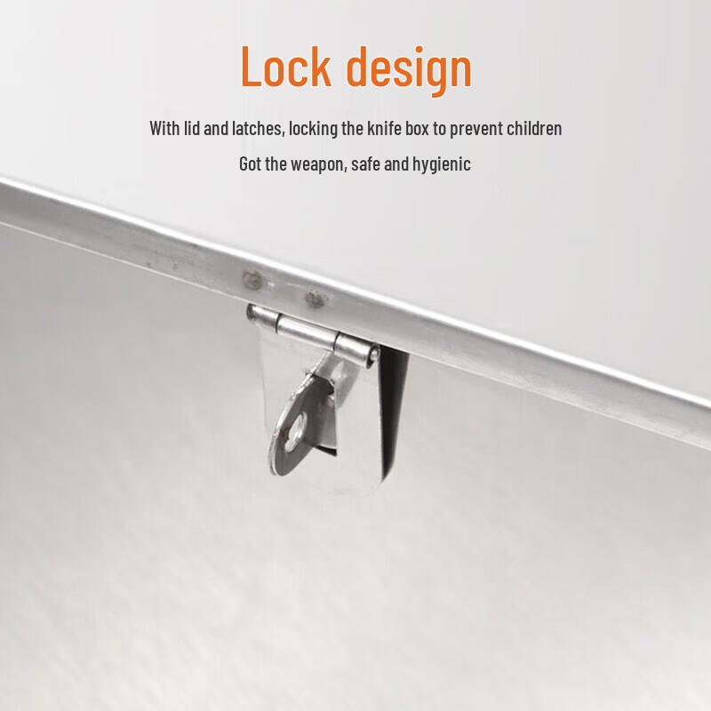 4-Slot Stainless Steel Knife Storage Box