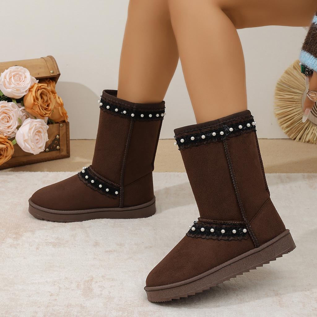 Anti-slip Shoes in Large Size with Thick Soles, Women's Snow Boots in Large Size
