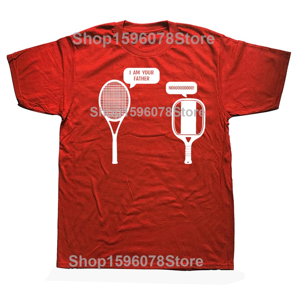 

Funny I Am Your Father Funny Pickleball Tennis Racket Tshirts Men Casual Tshirt 100 Cotton Loose Oversized T Shirt Summer S