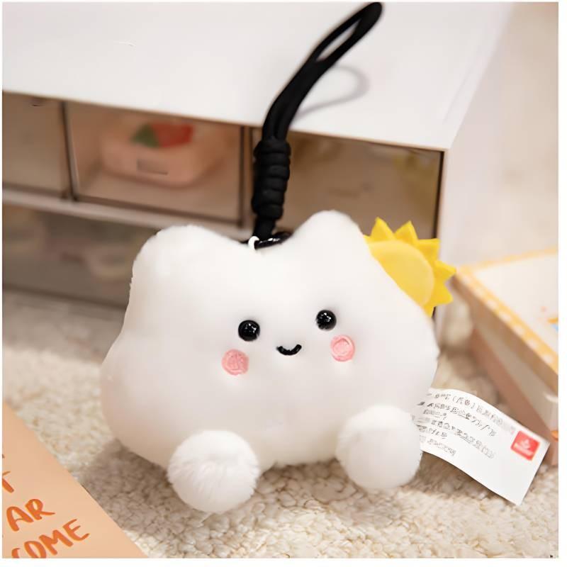 Cloud Rainbow Heart Plush Toy Keychain Stuffed Doll Pendant Decoration Cartoon