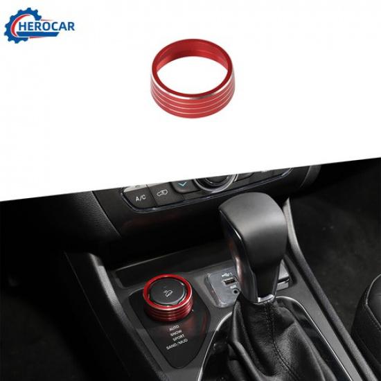 Red 4-Wheel Drive Switch Knob Trim Ring For Jeep Renegade 15+/Cherokee/Compass