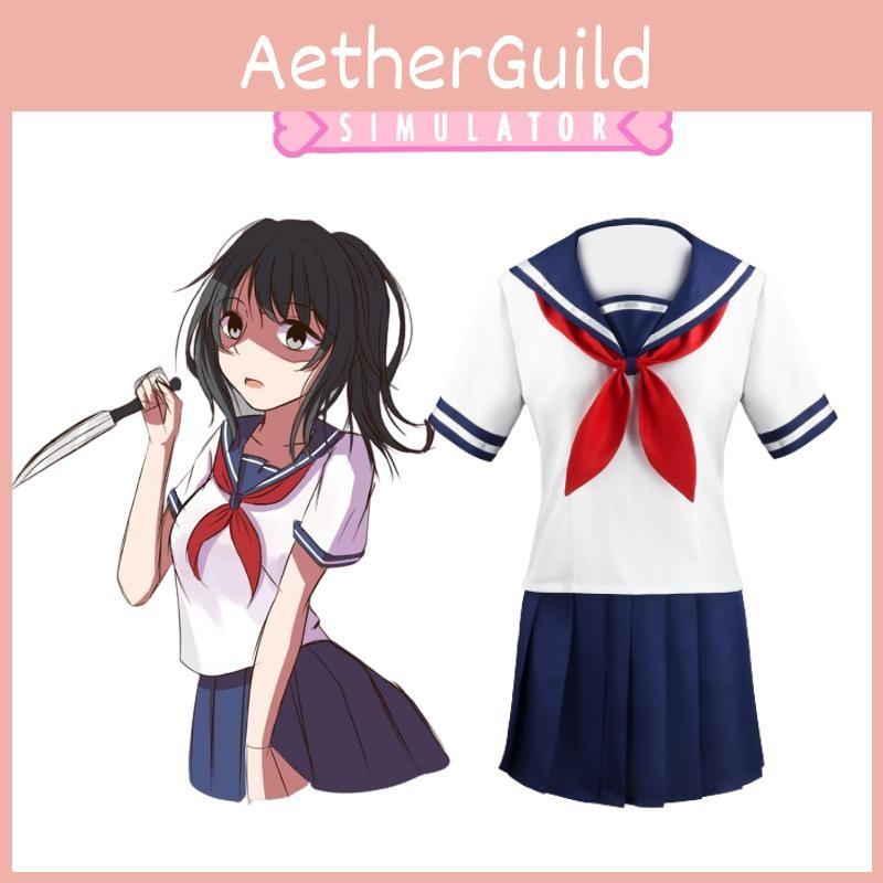 Simulator Ayano Yandere Aishi Jk Uniform Cosplay Costume Gaming Roleplay Outfit