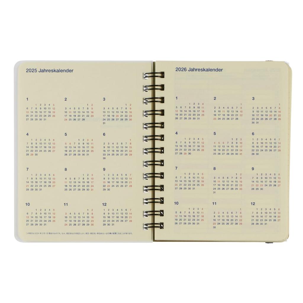 Delfonics Planner 2025-2026 Edition (Starting March 2025) Rollbahn Diary M Monthly Planner (Dark Blue)