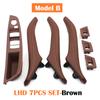 7PCS Left Hand Driver LHD Car Interior Left Right Leather Door Pull Handle Assembly Set For BMW 5 Series F10 F11 523i 525i 528i