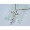 Used Beautiful Item Star Jewelry STAR JEWELRY Cross Necklace Zirconia