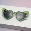 Women Sweet Romantic Heart-shaped Pearl Floral Sunglasses Perfect Gift for Valentine's Day Girlfriend Birthday Gift