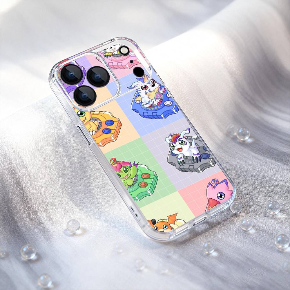 

Cartoon D-Digimon Cute Phone Case For iPhone 11,12,13,14,15,16,17 Pro,Max,Plus,X,XS,XR,SE4,E Mini Transparent Soft Cover iPhone17
