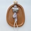 Cute Cartoon Animals Pacifier Chain Clip Cotton Cloth Dolls Animal Wood Rodent Nipples Holder Newborn Toys Teether Accessories