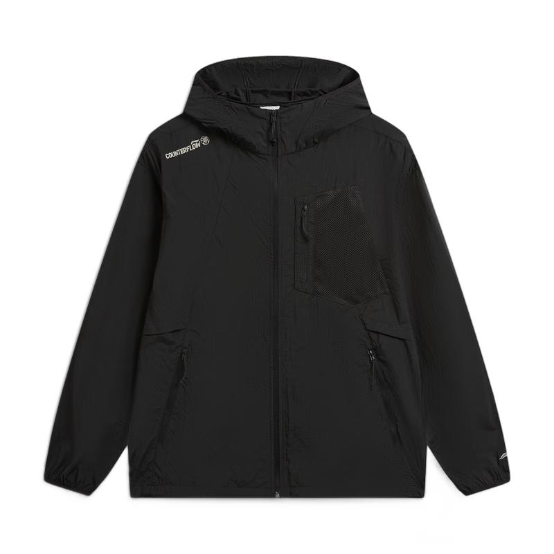

Li-Ning Men s Loose Fit Sun & Water Repellent Hooded Windbreaker FDW207 3XL