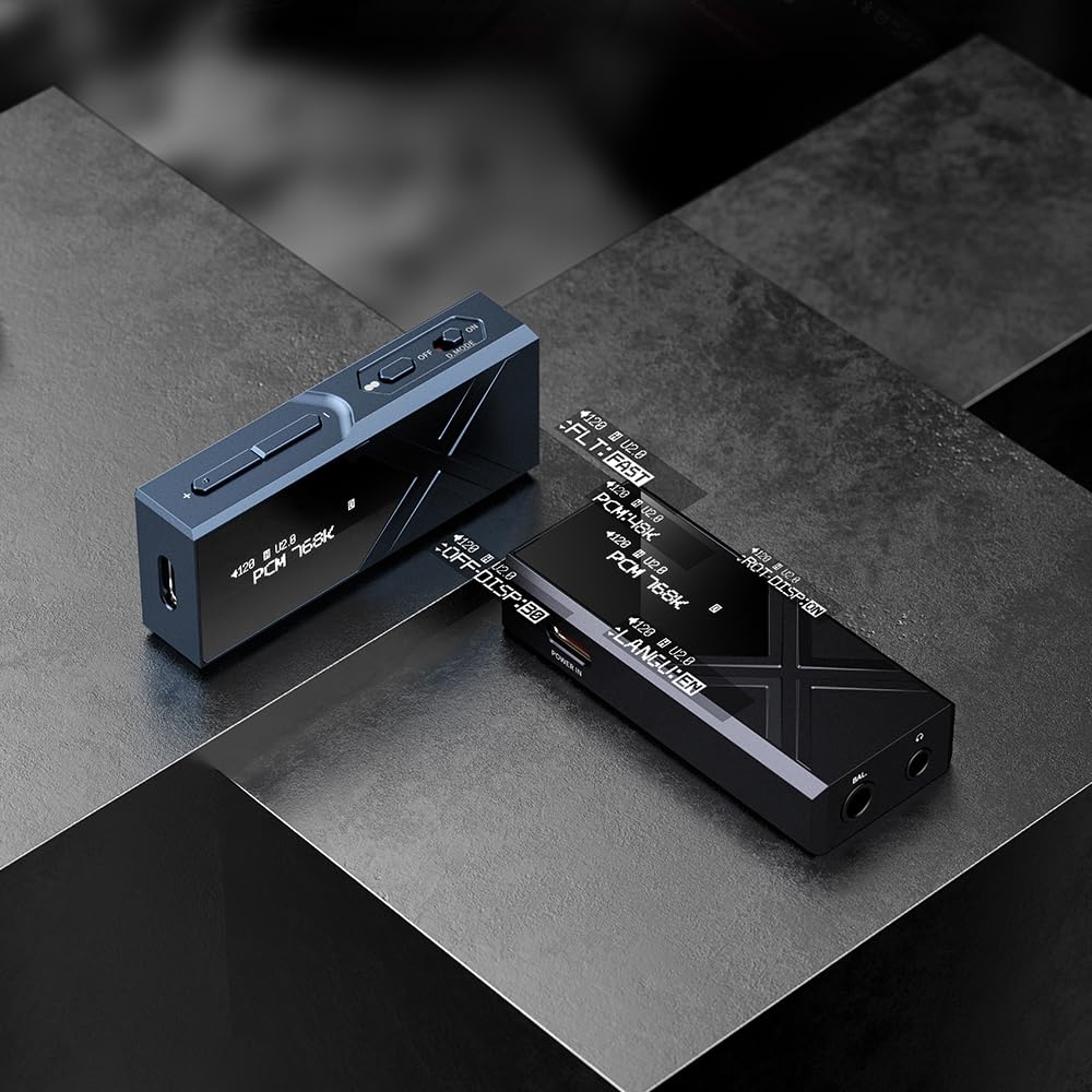 FIIO KA17 [Versand vom autorisierten japanischen Händler, inklusive Seriennummer] Schwarz/Blau Tragbarer USB-DAC FIO-KA17-B FIO-KA17-L (Schwarz)