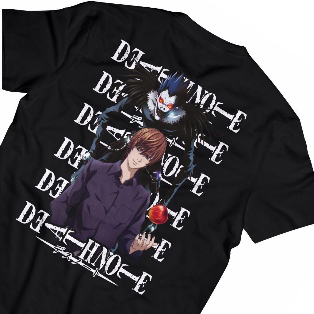 Kira Ryuk Men T-Shirt Death Note L Manga Strip Horror Anime Black Tee Shirt Graphic T Shirts Oversized T Shirt Men's Clothing