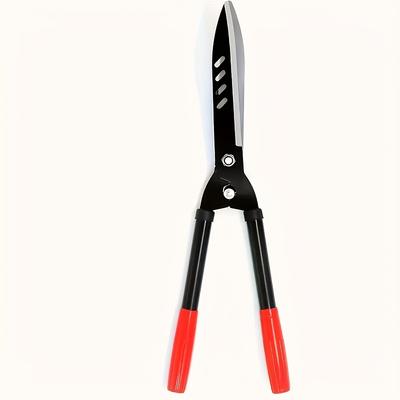1pc Manganese Steel Garden Shears with Ergonomic Iron Handle & Red Grips - Portable Manual Pruning Tool - Household Pruning Shears for Gardening