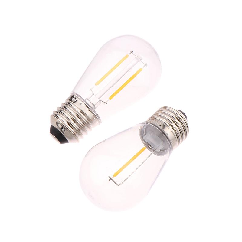 S14 Plastics Led Bulb E27/E26 3V 120V Warm White 2W 1W Shatterproof Lamp Bulbs For String Light Christmas Decoration