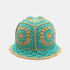 Korean Retro Stripe Handmade Crochet Bucket Hats Autumn and Winter Y2k  Fisherman's Cap Women Tassel Colored Wool Hats