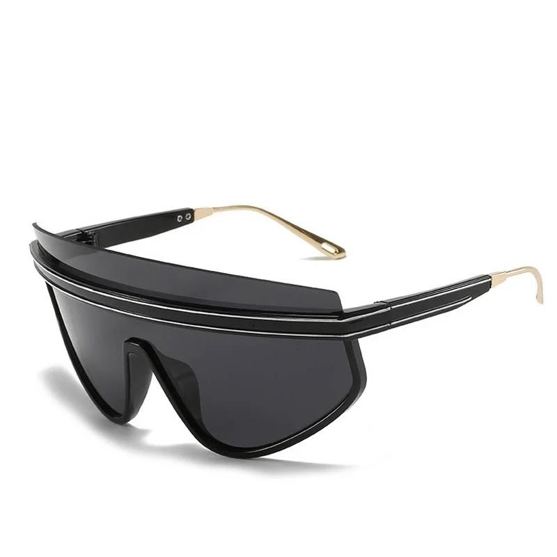 Luxury Brand Punk Sunglasses Goggle Women Men One Piece Transparent Sun Glasses Male Oversized Shades Y2k Eyewear Sol Oculos