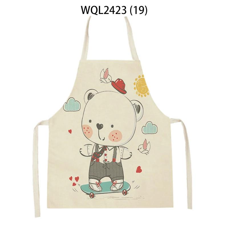 Animal Elephant Monkey Kitchen Aprons Linen Aprons Home Cooking Baking Accessories Aprons Kitchen Accessories Delantal Cocina