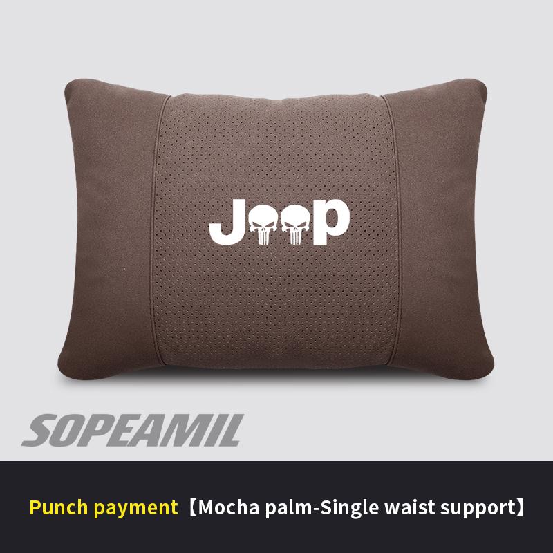 Car Suede Headrest Pillow For Jeep Compass Gladiator Patriot Commander Wrangler JK JL Grand Cherokee Renegade Seat Waist Cushion
