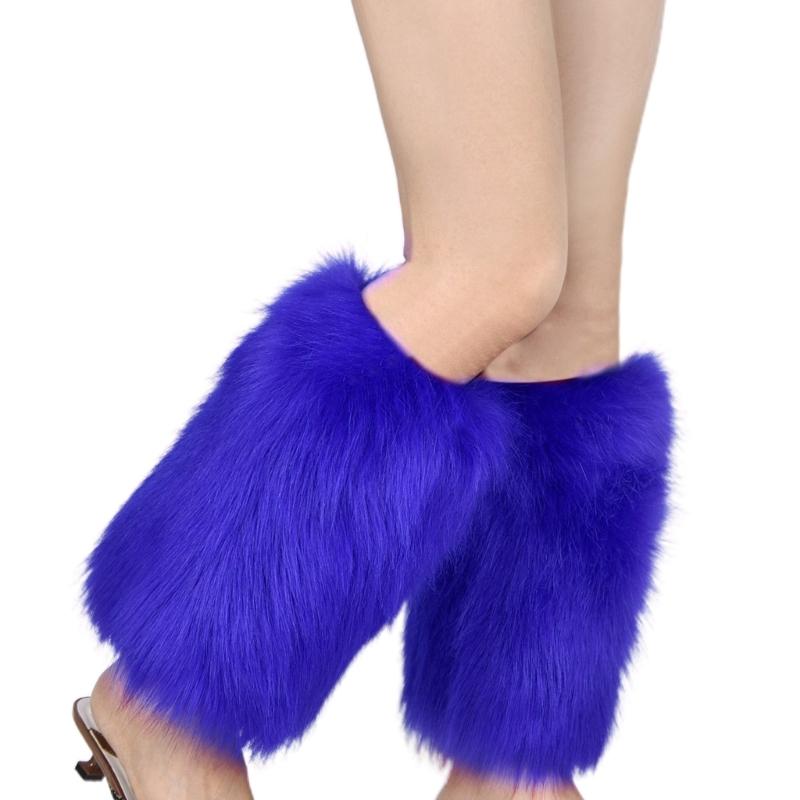 Boots Covers Women Solid Color Sexy Faux Fur Leg Warmer Calf Socks Party Costume