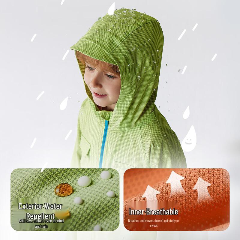 Minibala Kids' Water-Repellent Windbreaker Outdoor Jacket