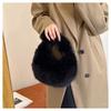 2025 Autumn/Winter Women's Minimalist Fluffy Shoulder Bag - Versatile Solid Color Handbag