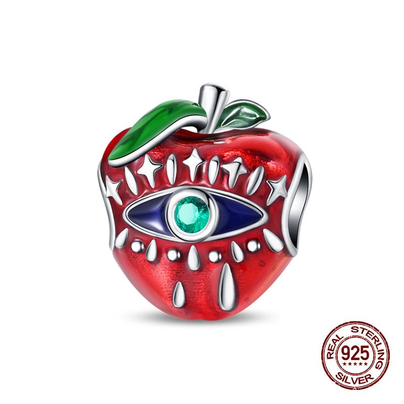 100% Copper Strawberry Lipstick Ladybird China Red Charms Beads Fitoriginal Bracelets For Women Diy Jewellery