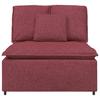 Modular Sofa Center Module with Cushions Burgundy 100 Cm